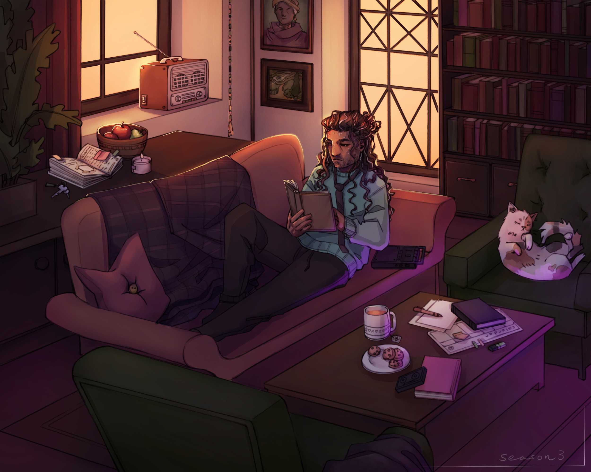 fanart of jon in a room